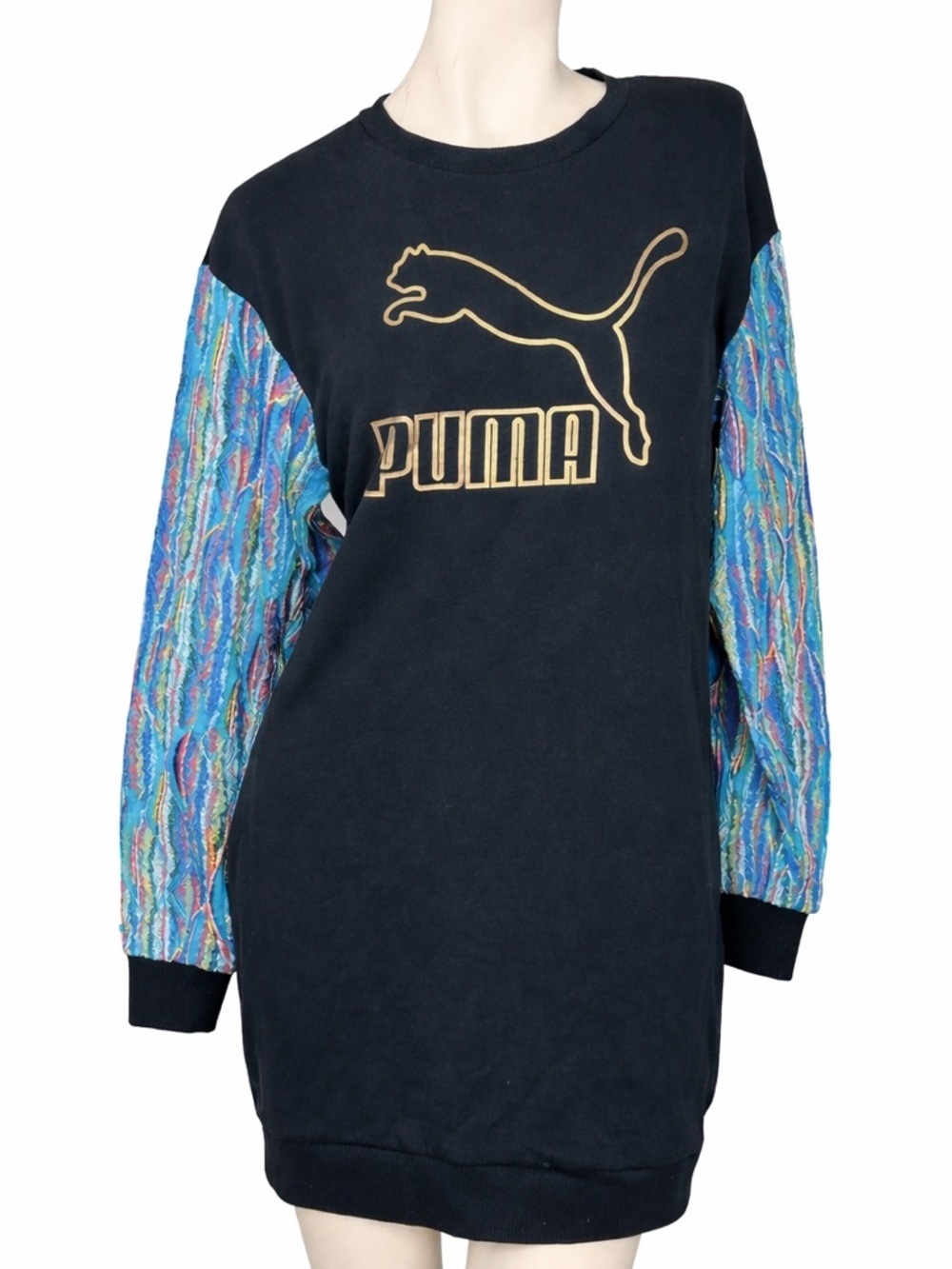 PUMA x COOGI Collaboration Sweatshirt Dress Streetwear Multicolor Sleeves XS S